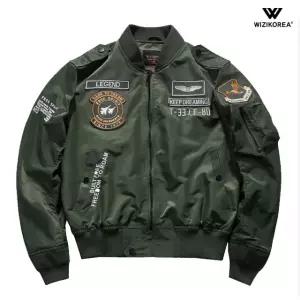남성 MA1 자켓 자수 오버핏 항공점퍼 빅사이즈 봄 가을 아우터 WI238J