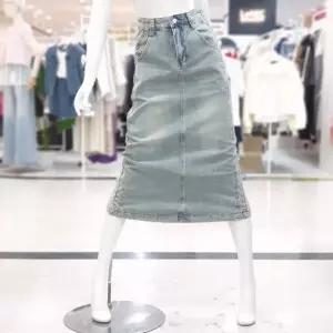 abfz sh06 h라인 뒷밴딩 데님 롱 스커트  SLBZZ5S32G