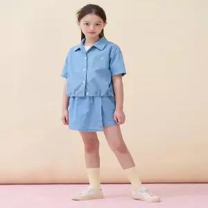 BI6371G07Q 빈폴 키즈 상의 데님 반소매 투피스 스카이 블루 G07Q 6110148