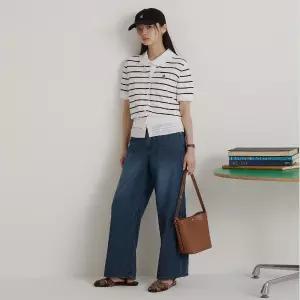 [백화점 정품] 빈폴 25SS [SS26]섬머 와이드 뒷밴딩 데님 - 블루 BF6421C85P