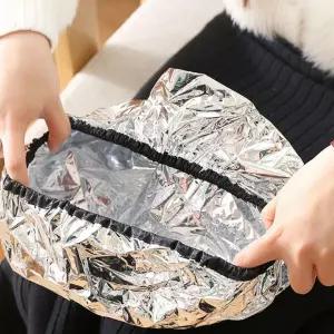전기 없이 뜨끈한 자가발열 은박 항온 헤어캡 홈케어 필수품 여행용 셀프헤어