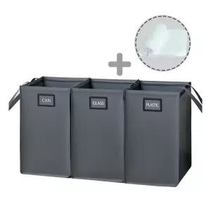 아임 재활용 분리수거함 3종세트+쓰레기봉투45L 50매