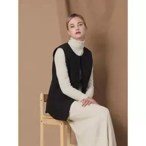 [하프클럽/마르조]로니 패딩앙상블 베스트 블랙_2ARFMD01