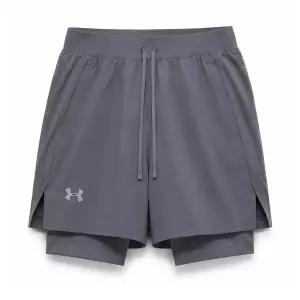 [언더아머] UA 론치 투인원 5인치 남성 트레이닝 반바지 쇼츠 팬츠 그레이 1382640-025