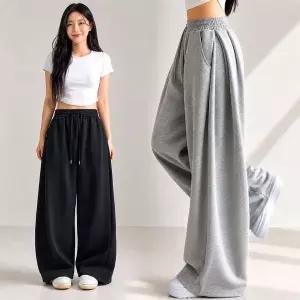 제니유 여성 사이드 핀턱 와이드 밴딩 팬츠 트레이닝 절개 바지