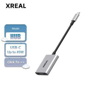 XREAL AR 글래스용 허브는 Air 2 Pro, Ultra, One 시리즈에 사용할 수 있도록 45W USB-C PD 어댑터가 필요