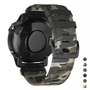 22mm 26mm 나일론 스트랩 가민 피닉스 8 E 7X 7 프로 솔라6X 6 5 5X플러스 3HR에픽스 퀵핏 워치밴드 타택스