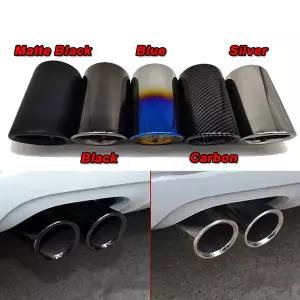 배기음튜닝 머플러  2pcs 7.6cm/2.99inch 자동차 배기관 팁 아우디 A4 B8 A3 8V 8P A1 Q5 A5 폭스바겐 VW P