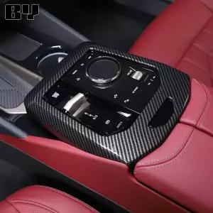 BMW 5시리즈 G60 24-25 카본 파이버 센터 콘솔 기어 패널 커버 호환