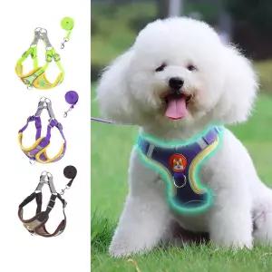 고품질 강아지 가슴줄 푸들 소형견 편한 산책 하네스 3컬러