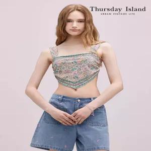 써스데이아일랜드Thursday Island 스카프 보더프린트 비키니T244M232W2745590