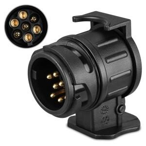 13 핀 7 견인 어댑터 트레일러 캐러밴 트럭 Towbar 자동차 플러그 12V 방수 전기 소켓 변환기 커넥터