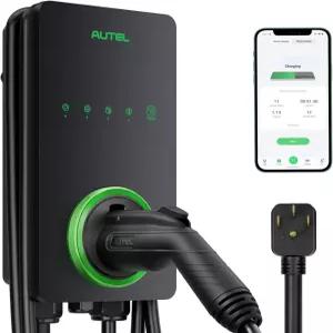 오텔 레벨 2 전기차 충전기 40암페어 가정용 스마트 AI EV Wi-Fi 및 블루투스 지원 EVSE 인바디 홀스터