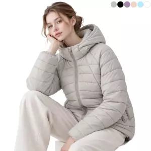 스파오 SPAO 씬라이트 여성 후드 경량 패딩 자켓