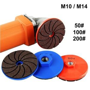 3개입 80mm 연마 그라인딩 디스크 M10 M14 나사산 샌딩 연삭 휠 (석재 타일 시멘트 메탈 유리 목재용) 앵글