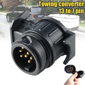7핀 13 플러그 어댑터 트레일러 커넥터 12V Towbar 견인 방수 소켓 자동차 트럭 액세서리