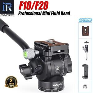 INNOREL 미니 삼각대 유체 헤드 메탈 카메라 비디오 Arca Swiss 퀵릴리즈 플레이트 DSLR F10 F20