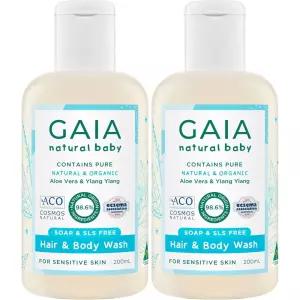 호주 가이아 내추럴 베이비 헤어 바디워시 신생아 올인원 클렌저 200ml 2개