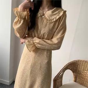빅사이즈 201 프릴카라뒷리본원피스 DGOG385