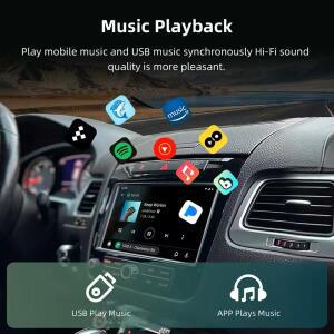 폭스바겐 투아렉 RNS850 안드로이드 호환 오토 어댑터 에어플레이 VW 2010-2017 카플레이 미러링용 무선 레