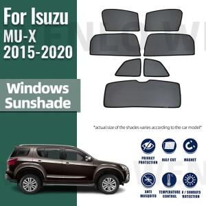 Isuzu MU-X RF 2014-2020 용 맞춤형 자석 자동차 차양막 사이드 윈도우 커튼 커튼 선 실드 바이저 전면 윈