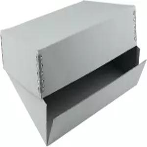 라인코 아카이브 보관 상자 드롭 프론트 뮤지엄 박스 11x14x3인치 금속 테두리가 있는 무산성 보존