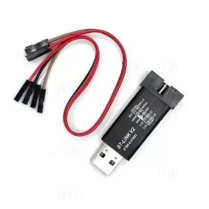 ST LINK Stlink V2 미니 STM8 시뮬레이터 다운로드 프로그래머 커버 포함 듀폰 케이블 1 세트