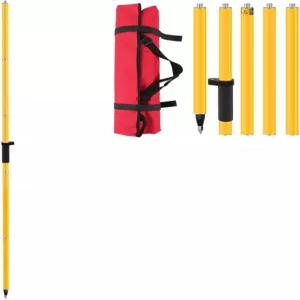 Aluminum 2.5M/8.2FT GPS 로버 로드 폴 - 토지 측량 및 엔지니어링용 5구분 분리형 디자인 레벨 바이알