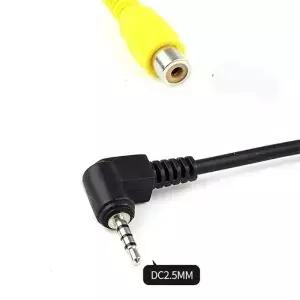 QXNY 1PC AV 비디오 케이블 어댑터 2.5mm 잭 남성 플러그 - RCA 여성 GPS 및 후방 카메라 변환
