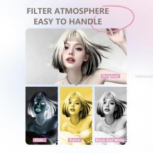카메라 컬러 그레이 카드2026 NEW S162 2K 브이로그 카메라 180 °   플립 스크린 포켓 셀카 카메라 초소형