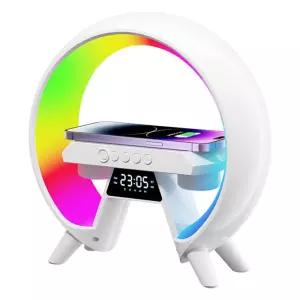 rgb 무드등 무선충전기 디지털 탁상시계 블루투스 스피커 x63 침대협탁 데스크테리어 조명