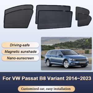폭스바겐 VW 파사트 B8 2014~2023용 선쉐이드 열 차단 커튼 커튼 프라이버시 윈도우 바이저 자동차 액세서