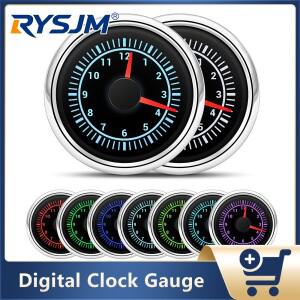 52mm 디지털 시계 미터 7 색 백라이트 0-12 시간 방수 자동차 해양 보트 트럭 12V 24V