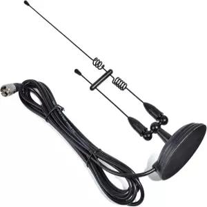 HYS 아마추어 듀얼 밴드 VHF UHF 마그넷 베이스 모바일 라디오 안테나 PL259 포함 3.5인치 마그네틱 마운트