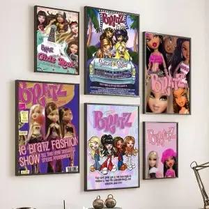 Bratz 인형 클래식 빈티지 포스터 인쇄 완벽한 디자인 북유럽 현대 홈 장식 선물
