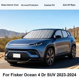 Fisker Ocean 4 Dr SUV 2023-2024 풀 세트 자동차 창문 차양막 차단 프라이버시 열 접이식 커튼 커튼