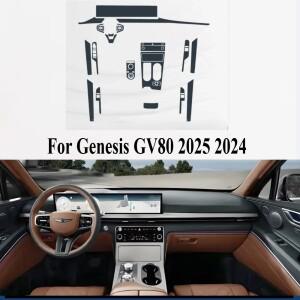 내부 필름 투명 TPU Genesis GV80 2025 기어 패널 네비게이션 센터 콘솔 PPF 보호 스티커 액세서리