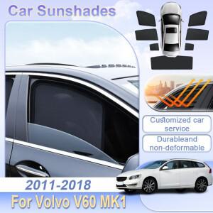 볼보 호환 V60 MK1 2011 ~ 자동차 메쉬 차양막 자기 창개인 정보 보호 커튼 커튼 차광 도구 액세서리