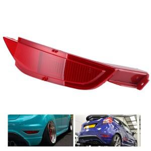 레드 리어 범퍼 리플렉터 ABS 8A6115K273AB 마커 램프 장식 백 반사 패널 포드 피에스타 MK7 2008-2016용