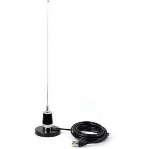 HYSHIKRA 듀얼 밴드 NMO 안테나 21인치 144/430MHz VHF UHF 휩 자기 마운트 마그넷 베이스 5미터 16.4ft