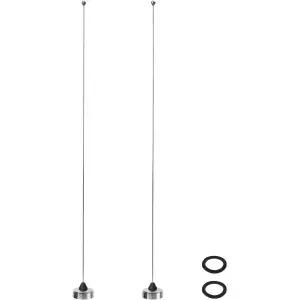 VHF NMO 안테나 136-174MHz 2미터 아마추어 모바일 2개 세트 라디오용 스테인리스 스틸 플렉시블 휩 2.5dBi