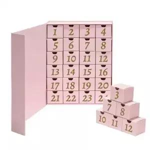 카운트다운 캘린더 크리스마스 24일 DIY 재사용 가능한 빈 파티 용품 재미있는 홈 데코레이션 소품 사탕
