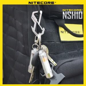 NITECORE NSH10 후크 병따개 다용도 티타늄 스냅 부식방지 초경량 걸이형 도구 탄성 스프링 게이트