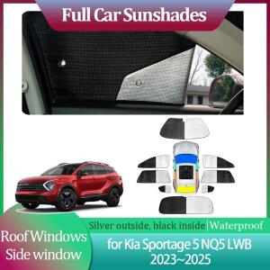 Kia Sportage 5 NQ5 LWB 용 자동차 차양 2023 ~ 사이드 윈드 실드 커튼 커튼 루프 윈도우 썬 바이저 선 커