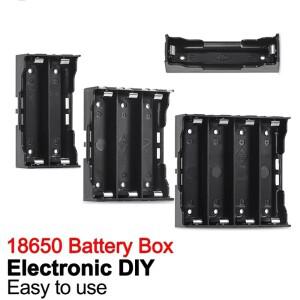 DIY 18650 배터리 홀더 박스 3.7V-4.2V 충전식 보조베터리 케이스 1 2 3 4 슬롯 컨테이너용 하드 핀