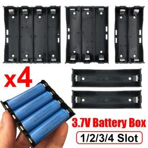 ABS 18650 보조베터리 케이스 1 2 3 4 슬롯 리튬 배터리 3.7V 보관함 정리함 DIY 이온 홀더 (하드 핀 포함)