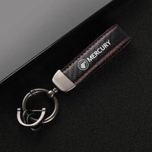 가죽 카본 자동차 링 키 체인, 럭셔리 링, 로고가 있는 MERCURY 액세서리
