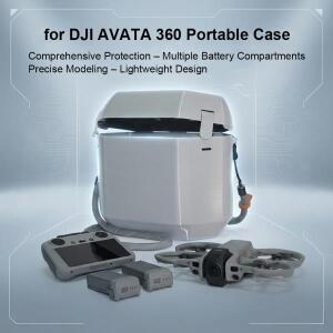 카메라 렌즈 보관함 제습함DJI AVATA 360 휴대용 보관 케이스 EVA 폼 라이너 3D 프린팅 쉘 RC2 리모컨과 배