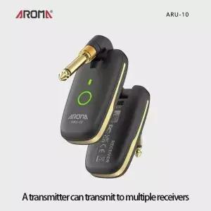 Aru-10 일렉트릭 기타 픽업 무선 송신기 수신기 시스템 7 채널 UHF 기타베이스 용 배터리 내장