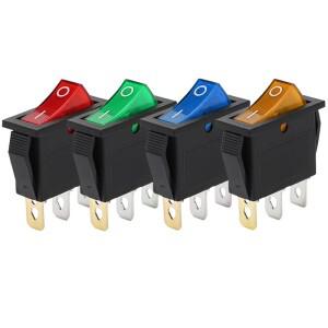 8Pcs 250V/15A 125V/20A 조명 LED On/Off SPST 3Pin 미니 소형 보트 로커 토글 스위치 스냅 가정용 DIY